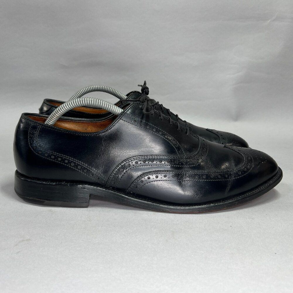 Allen Edmonds Chester Oxfords Men's Size 10 Black Leather Wingtip Dress Shoes